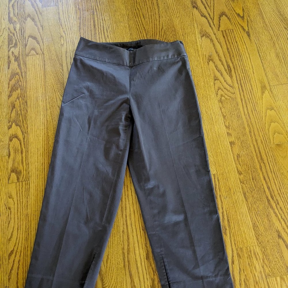 Banana Republic Harrion  dark borwn stretch  cotton capris  pants Sizwe 0